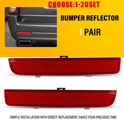 Par de reflectores de parachoques trasero rojos para Range Rover L322 2003 2004 2005 06 07 2-20X Foto 1 de 4