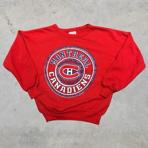 Vintage 1993 Montreal Canadiens NHL Kids Sweater Size Youth Medium 90s Habs - Picture 1 of 7