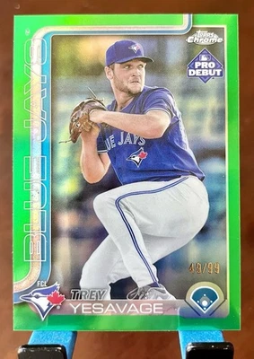 2025 TOPPS PRO DEBUT PDC-45 TREY YESAVAGE GREEN CHROME /99! 🔥 - Image 1 of 2