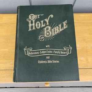 Holy Bible Family Dove 1973 KJV Red Letter References & Children's Bible Stories - Imagen 1 de 9