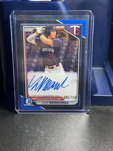 2024 Bowman Prospects Luke Keaschall autógrafo refractor azul/150 BMA-LK - Imagen 1 de 2