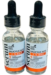 2 X Artnaturals Salicylic Acid Serum 2% BHA Pore Minimizing Formula 1oz -X 03/26 - Picture 1 of 5