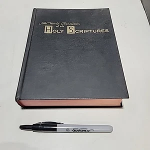 New World Translation of The Holy Scriptures By NWBTC Large Black Cover 1971 - Imagen 1 de 8