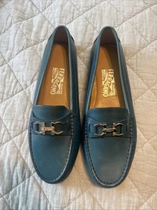 Salvatore Ferragamo Damen-Fahrhalbschuhe 7,5 M blau Schuhe - Bild 1 von 13