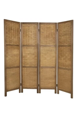 FS16688 Saigon 4 Panel Folding Screen Privacy Room Divider Partition Wall Sep... - Image 1 of 4