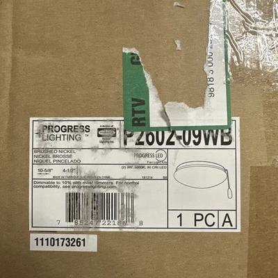 Progress Lighting Fan Light Kits Collection 2Light Brushed Nickel Ceiling Fan-A2 - Image 1 of 3