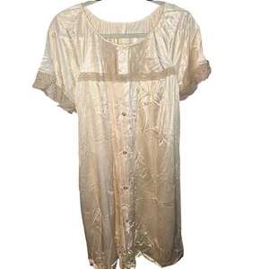 NEU Vintage Val Mode Nachthemd Damen Elfenbein Nachtkleid Größe Large (506) - Bild 1 von 5