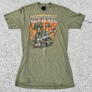 Camiseta 3D Emblema Gira Vietnam Guerra Vintage Talla Grande Puntada Única - Imagen 1 de 11