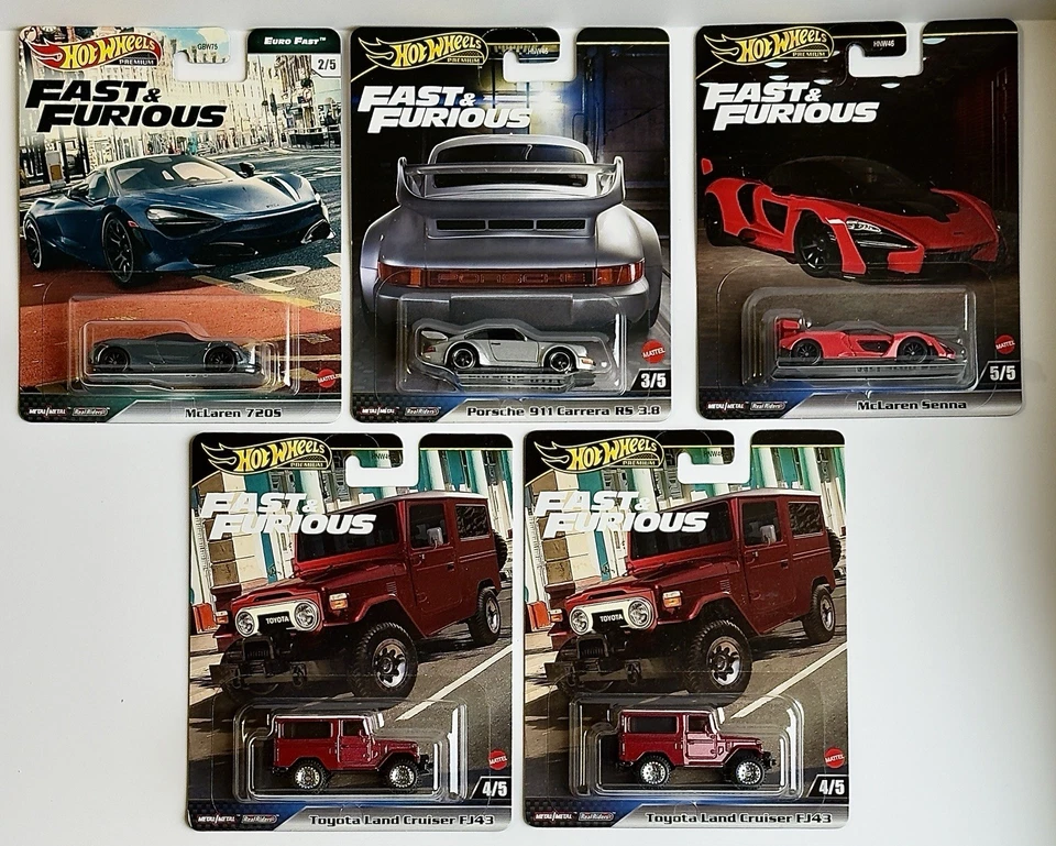 Hot Wheels Lot of 5 Premium~ Fast And Furious Series - Image 1 of 1