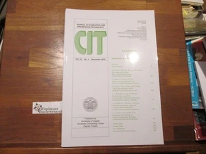 CIT journal of computing and Information technology, December 2015, Volume 23, N - Picture 1 of 1