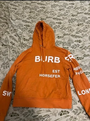 Sudadera con capucha Burberry naranja para mujer talla XS Foto 1 de 3