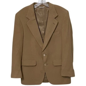 Bill Blass Vintage Tan Cashmere Blazer Jacket Mens Size 40S? Made in USA - Picture 1 of 12