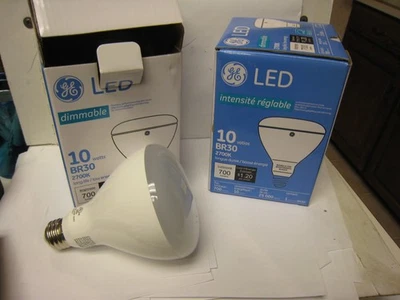 2 yes 2 X GE 10w LED BR30 Dimmable Long Life Low Energy Bulb 68160 - Image 1 of 4
