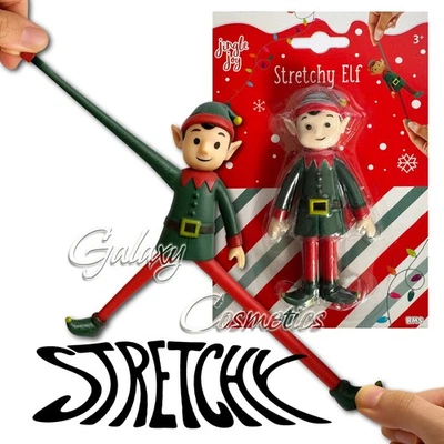 JINGLE JOY Stretchy ELF Fun Christmas Stocking Filler Secret Santa Gift Xmas Eve Toy 12cm