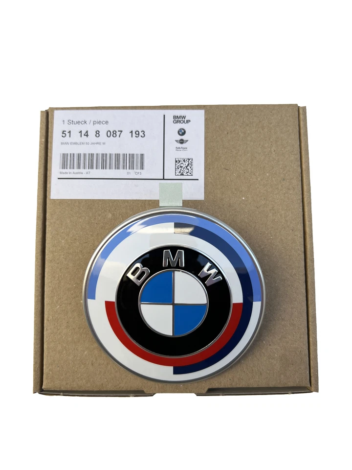 Fit For 50TH BMW Car Front Hood 82mm Roundel Emblem Replacement 51148132375 US Foto 1 de 4