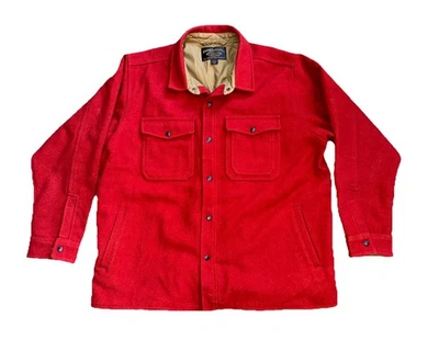 Filson Lined Mackinaw Wool Jac Shirt Red Oak 2XL Shacket - Image 1 of 4