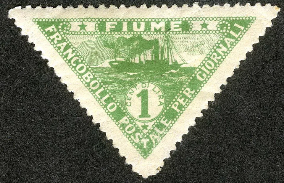 Fiume 1920 Ship at Sea Newspaper MH (SC# P4) - Image 1 of 1