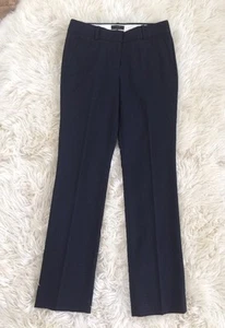 J.CREW Petite Campbell Hose in Super 120s Wolle E0485 Navy Hose 2P  - Bild 1 von 6