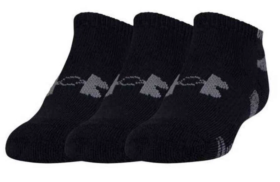 3 pares de calcetines de entrenamiento UNDER ARMOUR HeatGear NO SHOW negros para hombre talla GRANDE Foto 1 de 1