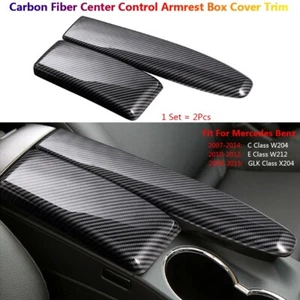 Carbon Fiber For Mercedes Benz GLK W204 W212 X204 Console Armrest Box Cover Trim - Picture 1 of 12