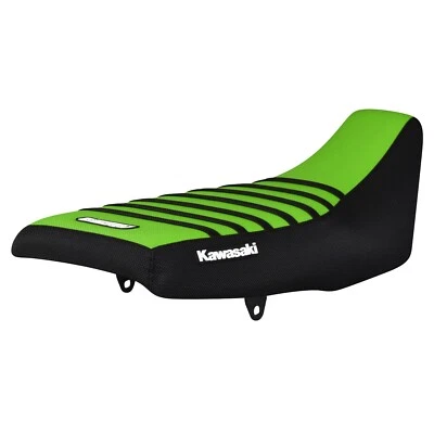 Kawasaki KLR 650 1987-2007 pinza cubierta de asiento negro/verde/negro costillas #220 Foto 1 de 4