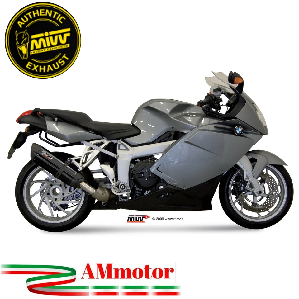 Mivv Bmw K 1200 R / S / GT 2007 Terminale Di Scarico Moto Marmitta Suono Black Foto 1 de 1