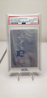 2023 Leaf Superlative 1/1 Yellow PP Kobe Duncan Bird Magic PSA Authentic - Image 1 of 2