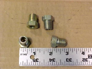 4 Sechskantverschraubungen Reduzierbuchse 1/4" Innengewinde x 3/8 Zoll Außenrohr NPT - Bild 1 von 2