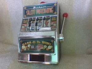 Slot Machine & Bank  7"x 4 3/4"  Jackpot Slot Machine "Play & Save" Just For Fun - Picture 1 of 10
