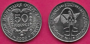 WEST AFRICAN STATES 50 FRANCS 2000 UNC TAKU-ASHANTI GOLD WEIGHT,VALUE WITHIN MIX - Picture 1 of 1