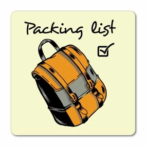 Packing List Sticker Decal Camping Campervan Adventure Outdoors Travel - Picture 1 of 5