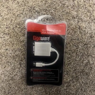 GigaWare Mini Display Port to VGA Adapter, Male-To-Female 2602730  - Image 1 of 2