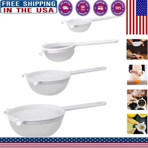Set of 4 Nylon Mesh Strainers – Double-Ear Design for Perfect Cooking Precision - Picture 1 of 10