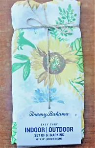 Tommy Bahama Servietten 6er Set Sonnenblumen gelb Blumen Indoor Outdoor 18 x18 NEU - Bild 1 von 3