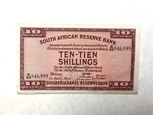 ~ 1943 South Africa 10 Shillings P-82d - Picture 1 of 2