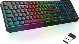 KLIM Chroma Wireless Keyboard UK Layout + Slim, Durable, Ergonomic, Quiet, Water - Picture 1 of 6