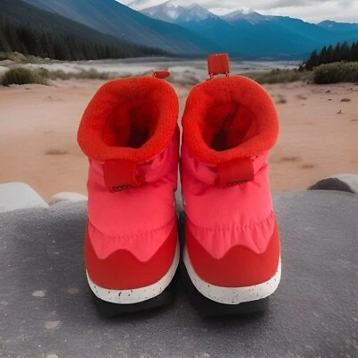 adidas MONOFIT BOOTS Toddler Baby Girl sz 7.5K Pink Snow Winter Shoes - Image 1 of 4