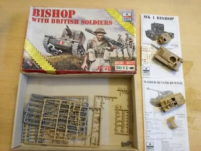 ESCI n°2 KIT 1/72 - semovente inglese BISHOP MK1 e anticarro tedesco MARDER III - Immagine 1 di 4