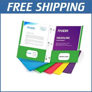 Large Capacity 100 Pack Two Pocket Folders - Multi-Color Organization Solution - Picture 1 of 9