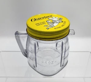 Vintage Oster OSTERIZER Mini Blend and Store Plastic Jar 8oz Yellow Metal Lid - Picture 1 of 9