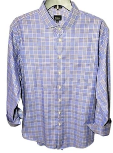 Neiman Marcus Wrinkle Free 2-Ply Long Sleeve Button Down Cotton Dress Shirt 17.5 - Picture 1 of 7