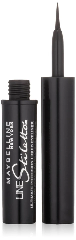 Maybelline Stiletto Liquid Eyeliner -  501 BLACKEST BLACK -NEW UNCARDED UNOPENED - Image 1 of 1