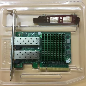 10pcs AOC-STGN-I2S SUPERMICRO REV 2.0 DUAL PORT 10 GIGABIT ETHERNET CARD - Picture 1 of 4