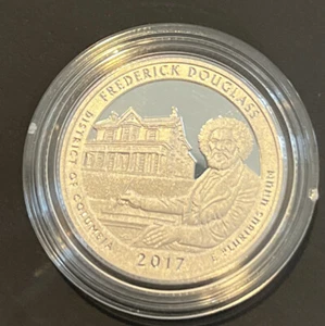 20 2017 S FREDERICK DOUGLASS DISTRICT OF COLUMBIA SILVER LIMITED EDITION QUARTER - Picture 1 of 1