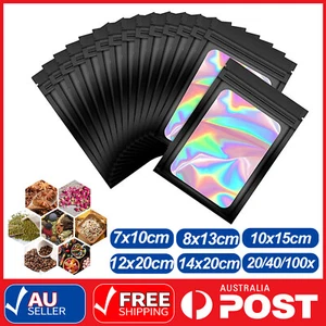 100x Mylar Pouch Zip Lock Food Storage Foil Bags Smell Proof Bags Heat Seal AU - Picture 1 of 11