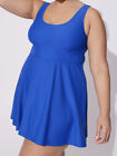 Torrid Women?S Plus Size 3 22-24 Blue Swimsuit Long Length Swim Dress New