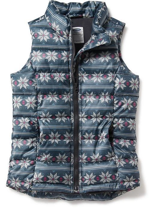 NWT Old Navy Girls Frost Free Snowflake Vest XS(5) S(6-7) M(8) $29.99 Top Blue - Image 1 of 1