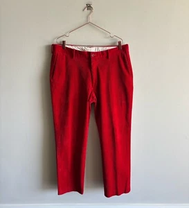 Polo By Ralph Lauren Mens Corduroy Straight Leg Pants Red Size 36/32 - Picture 1 of 10