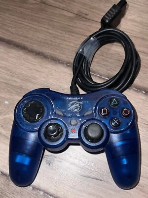 Pelican Edge PL-6644 See Through Blue Corded Gaming Controller PS2 Playstation - Image 1 of 4