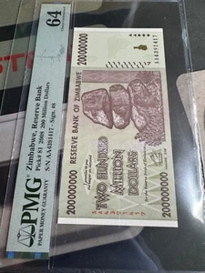 PMG Zimbabwe 200 Million Dollars Banknote, CHOICE UNC EPQ 64, AA/2008, P-81 - Picture 1 of 4